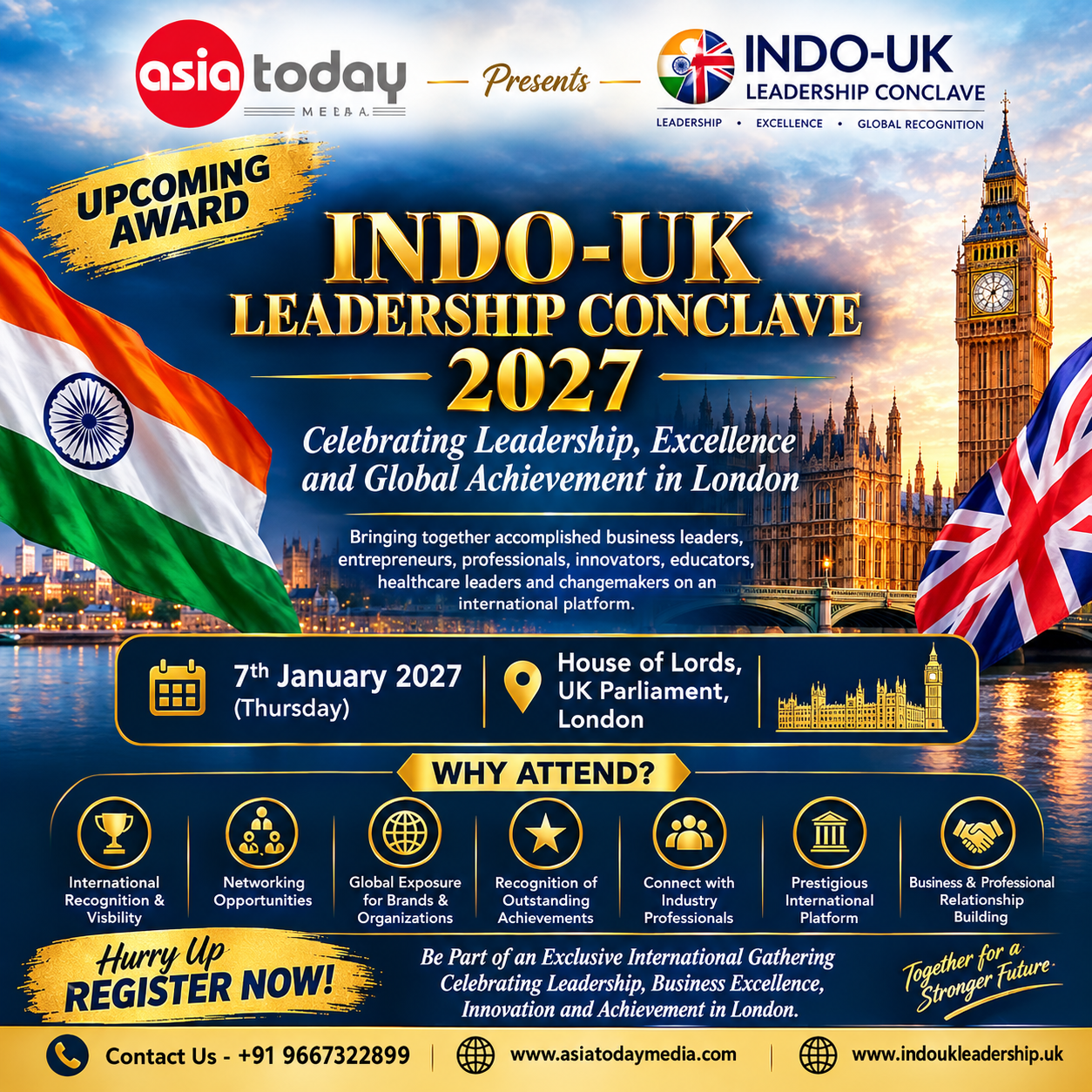Upcoming Award – Indo-UK Leadership Conclave 2027